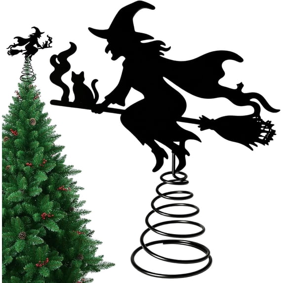 Halloween Tree Topper Decoration, Party Favors with LED Lights | Gothic Tree Topper for Thanksgiving Fall Treetop A