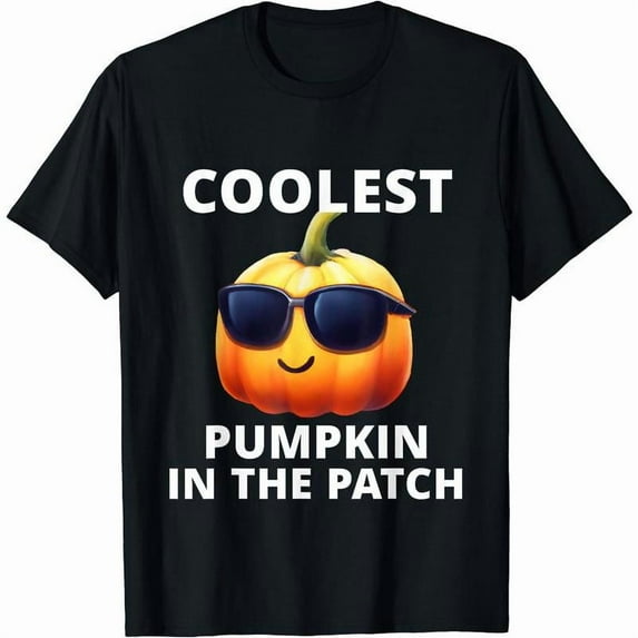 Halloween - Trendy Graphic Tee,Tops Has Witty “‘Cool - Pumpkin - Joke’ Slogan & Pumpkin Symbol” Design,Round Neck Regular Fit T - shirts, Size(S - 5XL)