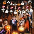 thumbnail image 1 of Halloween Triangle Banner Hanging Flags with Pumpkin Bat Ghost Designs and Sisal Ropes for Indoor Outdoor Party Decor, 1 of 6
