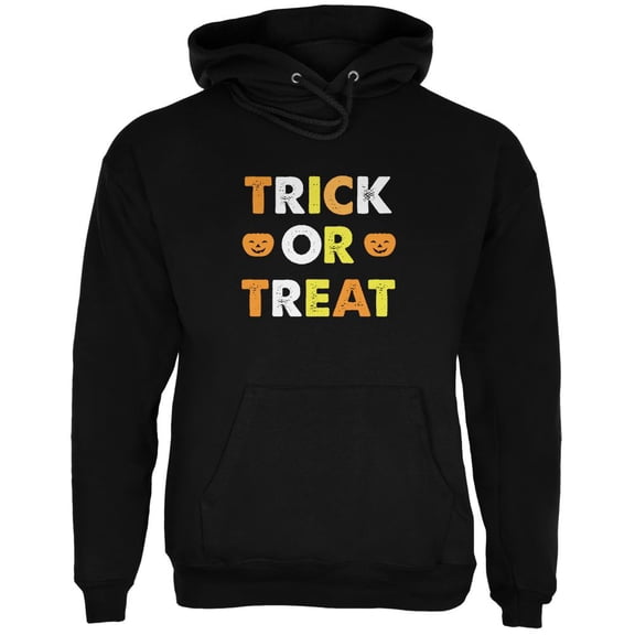 Halloween Trick Or Treat Mens Hoodie Black LG