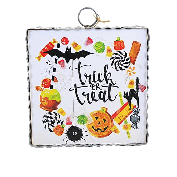 Halloween Trick Or Treat Wreath Mini Wood Gallery Roxanne Sprsdlin F22108