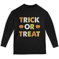 thumbnail image 1 of Halloween Trick Or Treat Youth Long Sleeve T Shirt Black YSM, 1 of 1