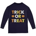 thumbnail image 1 of Halloween Trick Or Treat Youth Long Sleeve T Shirt Navy YLG, 1 of 1