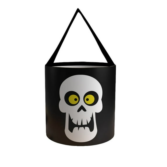 Halloween Trick or Treat Bags 9.8 x 11.8 inches Orange Pumpkin Buckets Reusable Goody Candy Bucket for Kids Trick or Treating, Halloween Birthday Party Favor Supplies