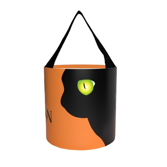 Halloween Trick or Treat Bags 9.8 x 11.8 inches Orange Pumpkin Buckets Reusable Goody Candy Bucket for Kids Trick or Treating, Halloween Birthday Party Favor Supplies