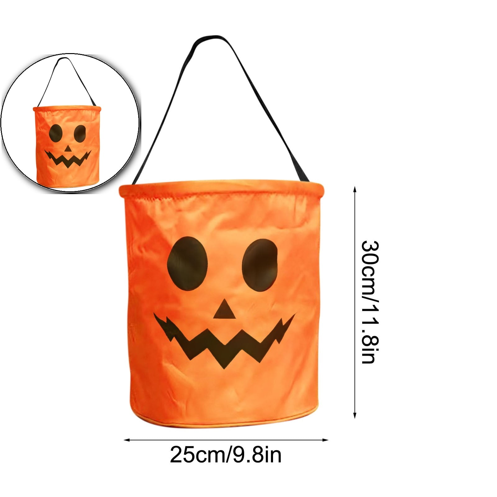 Halloween Trick or Treat Bags 9.8 x 9.8 inches LED Light Pumpkin ...
