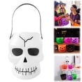 thumbnail image 1 of Halloween Trick or Treat Bucket, Halloween Jack O Lantern Candy Basket, Trick or Treat Pumpkin Pails Cauldron Kettle Candy Holder, Halloween Party Supplies(White Skull), 1 of 9