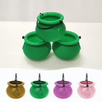 Halloween Trick Or Treat Bucket, Witches Halloween Candy Bucket, Portable Plastic Pumpkin Bucket For Halloween Decorations Outdoor & Indoor, 2X3 Inch Pumpkin Candy Bucket With Handle