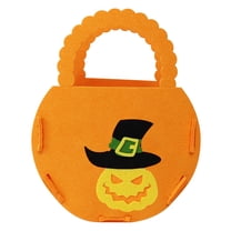 Halloween Trick or Treat Candy Bag Gift Bags Pumpkin Candy Tote Bag Halloween Party Favor Bags with Handles Halloween Candy Pumpkin Bucket Halloween Party Supplies Decorations for Teens