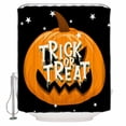 thumbnail image 1 of Halloween Trick or Treat Horrible Pumpkin Black Shower Curtain Set ，Waterproof Fabric Shower Curtains Shower Curtains for Bathroom,Bathroom Decor 36"x72", 1 of 6