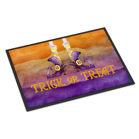 Halloween Trick Witches Feet Doormat 18x27