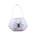 thumbnail image 1 of Halloween Trick or Treat Bags Candy Basket Tote, Spiders Web Gift Bucket for Fright Horror Halloween Party Favor Supplies, 1 of 6