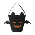 thumbnail image 1 of Halloween Trick or Treat Bags - Cute Candy Buckets & Tote Candy Bags with Handle for Halloween Parties, Black, 1 of 5