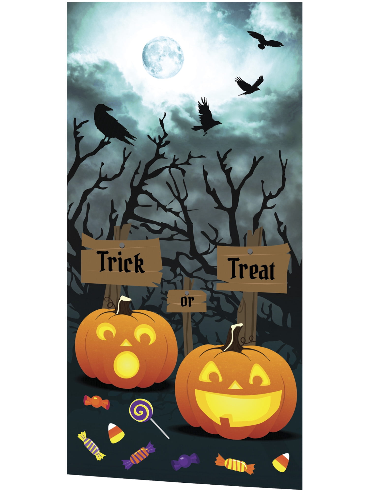 Halloween Trick or Treat Door Cover