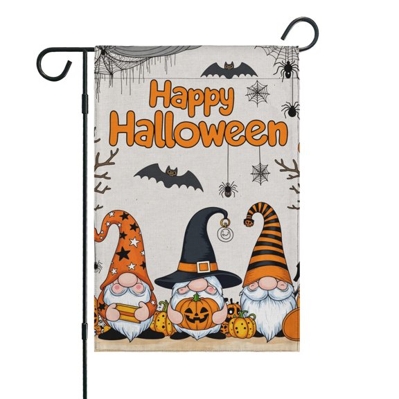 Halloween Trick or Treat Garden Flag - Double Sided Yard Flag for Indoor Outdoor Party Decoration (12" x 18")
