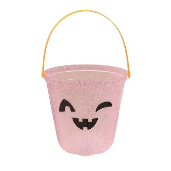 Halloween Trick or Treat Pumpkin Bucket, Jack O Lantern Candy Basket for Trick or Treating,Halloween Pails with Handle for Kids Party Supplies Props