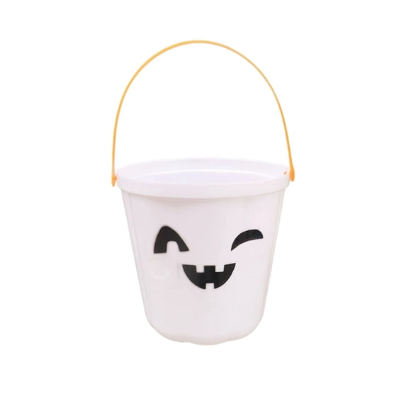 Halloween Trick or Treat Pumpkin Bucket, Jack O Lantern Candy Basket for Trick or Treating,Halloween Pails with Handle for Kids Party Supplies Props