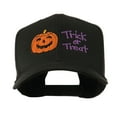 thumbnail image 1 of Halloween Trick or Treat Pumpkin Embroidered Cap - Black OSFM, 1 of 5