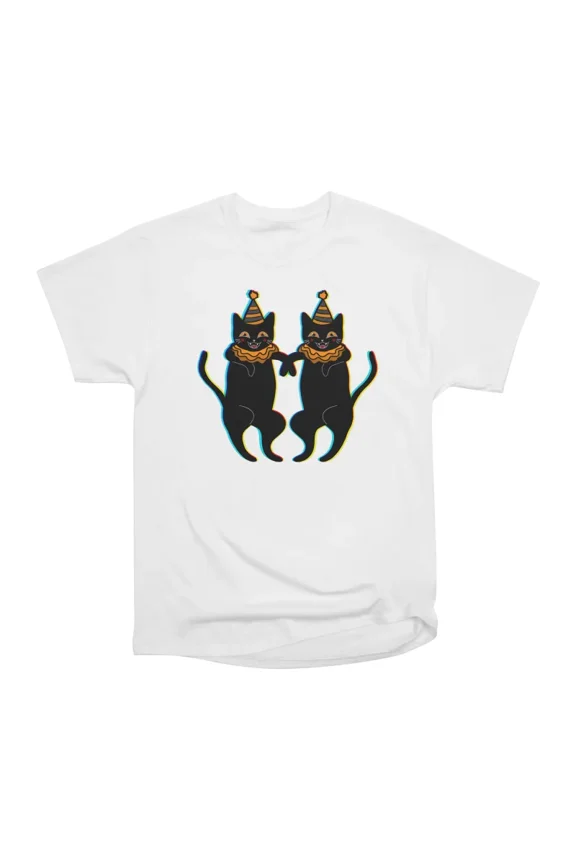 Halloween Trippy Clown Cats T-Shirt Tee Gift For Him Merch For Her Apparel For Friend