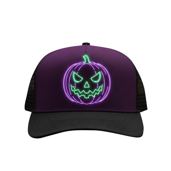 Halloween Trucker Hat – Classic Mesh Back Cap for Costume Parties, Trick-or-Treat, Spooky Season Outfit or Casual Wear