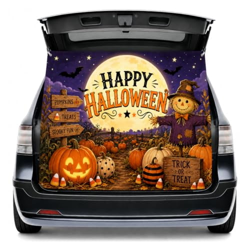 Halloween Trunk or Treat Car Decorations Kit Pumpkin Farm SUV Truck ...
