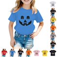 thumbnail image 1 of Halloween Tshirts Kids Short Sleeve Graphic T-Shirt Halloween Outfit Shirts 3-4 Years, 1 of 4
