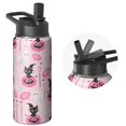 thumbnail image 1 of Halloween Tumbler 18oz with Straw and Lid – Stainless Steel Insulated Travel Coffee Cup – Cute Ghost Pumpkin Witch Design – Gift for Women Men, 1 of 6