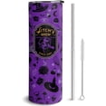 thumbnail image 1 of Halloween Tumbler 20 oz Travel Holiday Coffee Mug Purple Witch Skinny Tumblers with Lid and Straw Stainless Steel Insulated Coffee Cups Halloween Gifts for Women Girls, 1 of 6