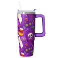 thumbnail image 1 of Halloween Tumbler 30 oz with Handle and Straw Ghost Pumpkin Witch Cup Halloween Birthday Gifts Travel Mug, 1 of 5