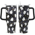 thumbnail image 1 of Halloween Tumbler 40 OZ Ghost Tumbler Cute Ghosts Spooky Leak Proof Cups Insulated Coffee Travel Mugs for Halloween Gifts Goth Witchy Decor (1PCS), 1 of 6