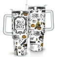 thumbnail image 1 of Halloween Tumbler 40 oz Halloween Tumblers with Handle and Straw Goth Gothic Stainless Steel Insulated Coffee Cups Mugs Halloween Gifts Stuff for Women Girls, 1 of 6