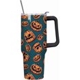 thumbnail image 1 of Halloween Tumbler 40 oz, Pumpkin Tumblers with Lids and Straws, Insulated Cup Stainless Steel Travel Mug, Halloween Pumpkin Gifts, 1 of 6