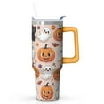 thumbnail image 1 of Halloween Tumbler 40 oz with Handle and Straw Skeleton Ghost Travel Cup Halloween Birthday Gifts Insulated Mug, 1 of 5
