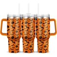 thumbnail image 1 of Halloween Tumbler with Handle Happy Halloween Gifts for Women Men - 40oz Halloween Tumbler with Lid and Straw - Halloween Present with Pumpkin Spider Bat for Kids, 1 of 6