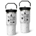 thumbnail image 1 of Halloween Tumbler with Lid and Straw 30oz,Witches Brewed Vacuum Insulated Leak Proof Halloween Tumbler,Goth Cute Spooky Gift Women Kids Teen Girls,Halloween Accessories Stainless Steel Coffee Cup, 1 of 6