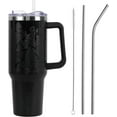 thumbnail image 1 of 40oz Gothic Spiderweb Tumbler with Lid & Straw - 5D Black Vacuum Insulated Stainless Steel Cup, Leak Proof & Sweatproof - Spooky Halloween Gift for Women & Girls, Goth Accessories, 1 of 6