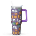 thumbnail image 1 of Halloween Tumbler, Witch Pumpkin Cup with Handle and Straw 40oz, Spooky Gift Insulated Coffee Mug, 1 of 5