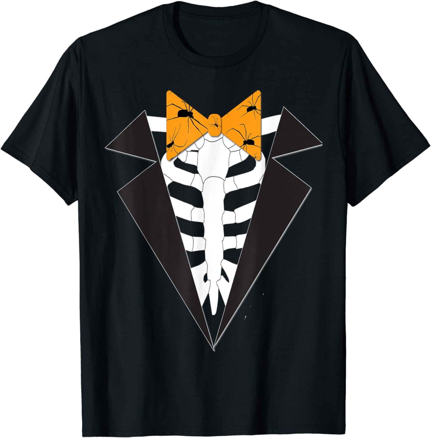 Halloween Tuxedo Skeleton Bowtie Funny Costume TShirt