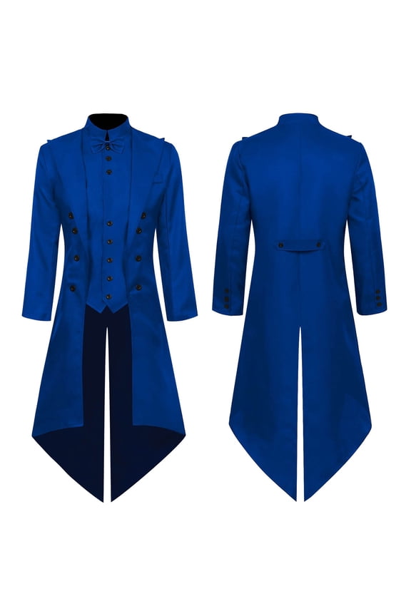 Halloween Tuxedo for Men Punk Party Coat Retro Elegant Jacket Gothic Formal Attire