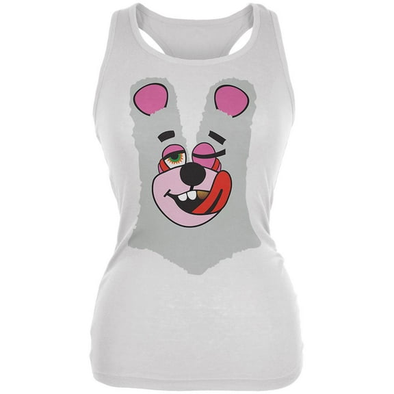 Halloween Twerk Bear White Costume Inspired by Miley Cyrus Juniors Soft Tank Top White MD