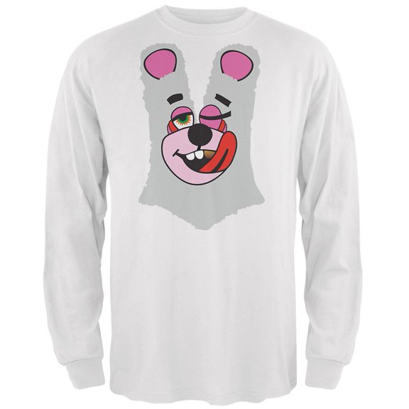 Halloween Twerk Bear White Costume Inspired by Miley Cyrus Mens Long Sleeve T Shirt White LG