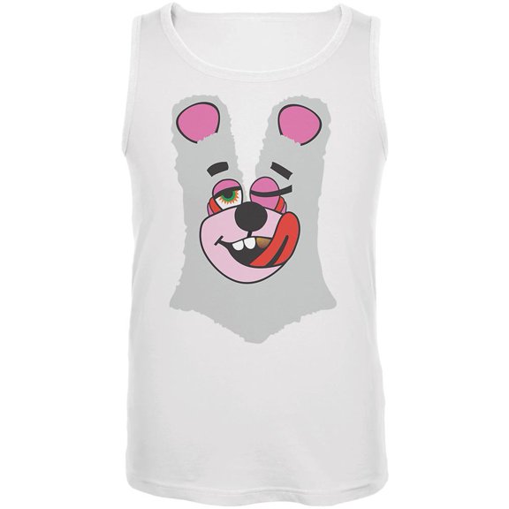 Halloween Twerk Bear White Costume Inspired by Miley Cyrus Mens Tank Top White X-LG