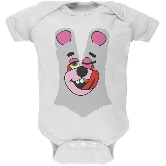 Halloween Twerk Bear White Costume Inspired by Miley Cyrus Soft Baby One Piece White 12-18 M