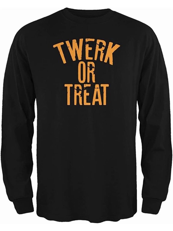 Halloween Twerk Or Treat Mens Long Sleeve T Shirt