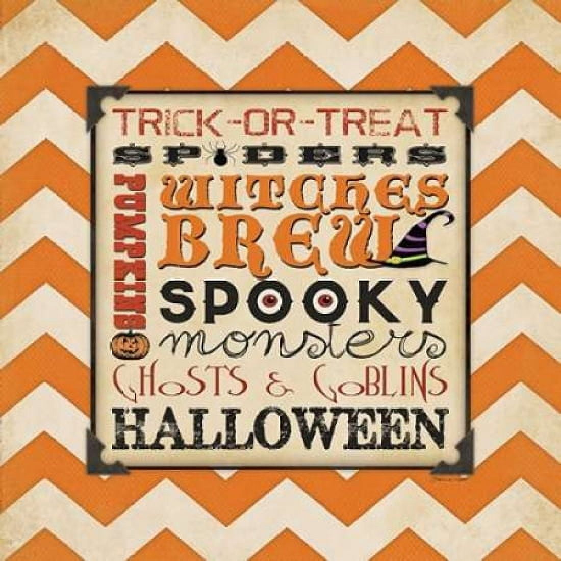 Halloween Type I Canvas Art - Stephanie Marrott (24 x 24)