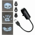 thumbnail image 1 of Halloween USB Projector Light Skull NightLight Ghost LED Lamp 360Degree Rotating Switchable Pattern Design Dark & Night Ambiance, 1 of 7