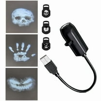 Halloween USB Projector Light Skull NightLight Ghost LED Lamp 360Degree Rotating Switchable Pattern Design Dark & Night Ambiance