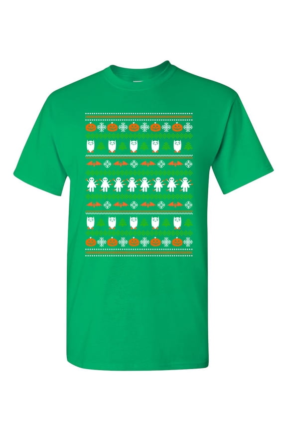 Halloween Ugly Christmas Pumpkin Funny Humor DT Adult T-Shirt Tee