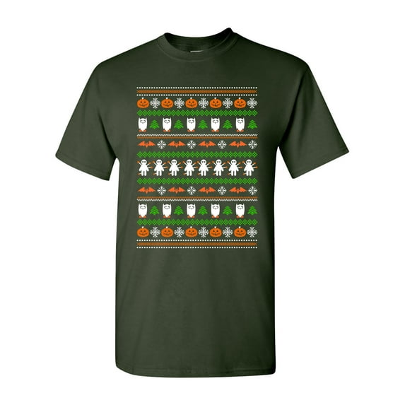 Halloween Ugly Christmas Pumpkin Funny Humor DT Adult T-Shirt Tee