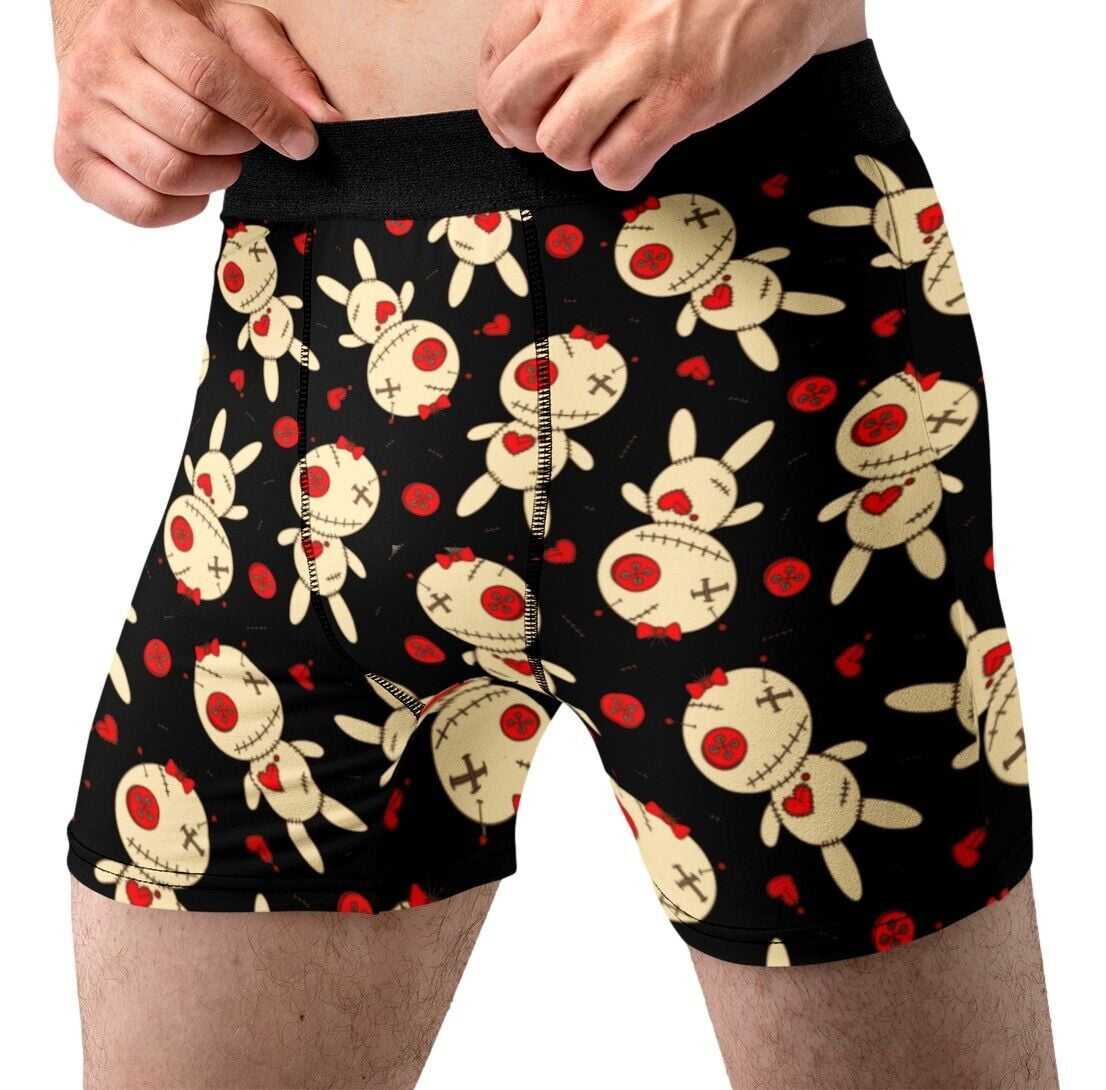 Halloween Underwear for Men Voodoo Doll Horror Boxer Briefs Novelty